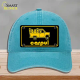 Carpul Novelty License Plate Hat Unconstructed Cotton / Lake Blue