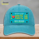 I Love Route 66 New Mexico Novelty License Plate Hat Unconstructed Cotton / Lake Blue