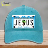 Jesus South Carolina Blue Novelty License Plate Hat Unconstructed Cotton / Lake Blue