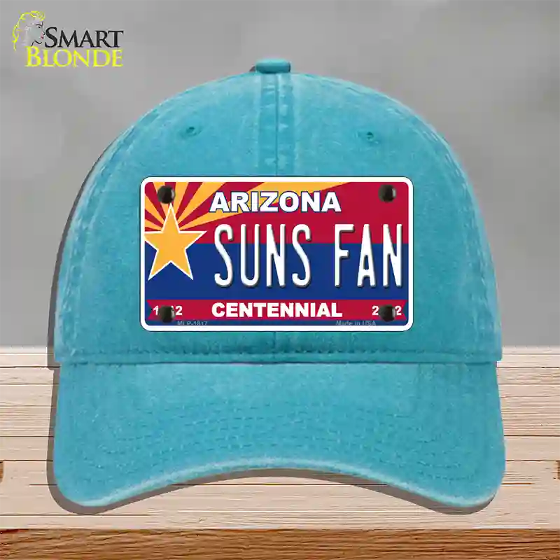 Arizona Centennial Suns Fan Novelty License Plate Hat Unconstructed Cotton / Lake Blue