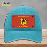 Absentee Shawnee Tribe Flag Novelty License Plate Hat Unconstructed Cotton / Lake Blue