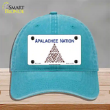 Apalachee Nation Flag Novelty License Plate Hat Unconstructed Cotton / Lake Blue