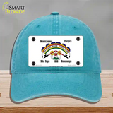 Cheyenne River Sioux Flag Novelty License Plate Hat Unconstructed Cotton / Lake Blue