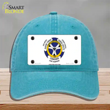 Crow Creek Sioux Tribe Flag Novelty License Plate Hat Unconstructed Cotton / Lake Blue