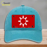 Oglala Sioux Tribe Flag Novelty License Plate Hat Unconstructed Cotton / Lake Blue