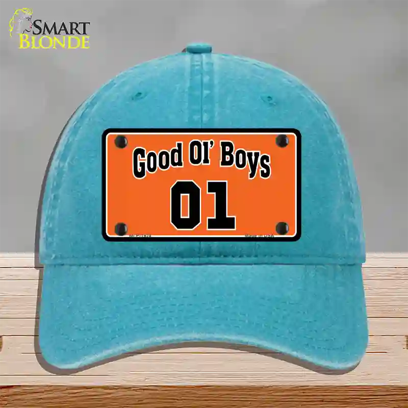 Good Ol Boys Novelty License Plate Hat Unconstructed Cotton / Lake Blue