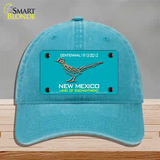 Road Runner Teal New Mexico Novelty License Plate Hat Unconstructed Cotton / Lake Blue