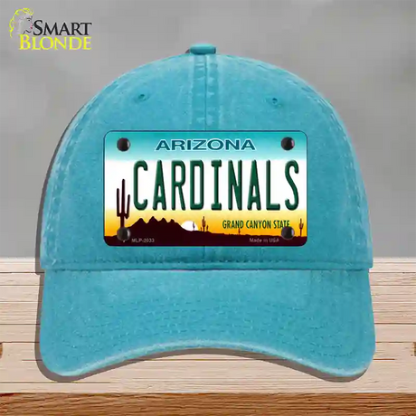 Cardinals Arizona State Novelty License Plate Hat Unconstructed Cotton / Lake Blue