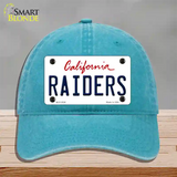 Raiders California State Novelty License Plate Hat Unconstructed Cotton / Lake Blue