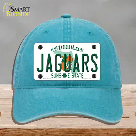 Jaguars Florida State Novelty License Plate Hat Unconstructed Cotton / Lake Blue