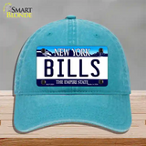 Bills New York State Novelty License Plate Hat Unconstructed Cotton / Lake Blue