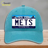 Mets New York State Novelty License Plate Hat Unconstructed Cotton / Lake Blue