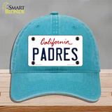 Padres California State Novelty License Plate Hat Unconstructed Cotton / Lake Blue