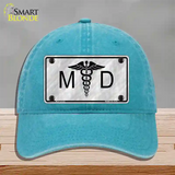 MD Novelty License Plate Hat Unconstructed Cotton / Lake Blue