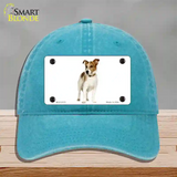 Jack Russell Terrier Dog Novelty License Plate Hat Unconstructed Cotton / Lake Blue