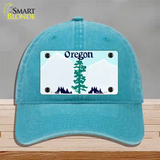 Oregon State Blank Novelty License Plate Hat Unconstructed Cotton / Lake Blue