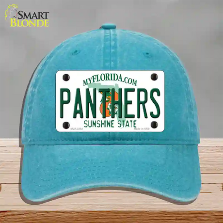 Panthers Florida State Novelty License Plate Hat Unconstructed Cotton / Lake Blue