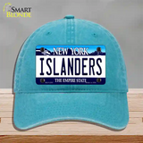 Islanders New York State Novelty License Plate Hat Unconstructed Cotton / Lake Blue