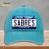 Sabres New York State Novelty License Plate Hat Unconstructed Cotton / Lake Blue