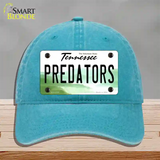 Predators Tennessee State Novelty License Plate Hat Unconstructed Cotton / Lake Blue