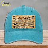 We The People Novelty License Plate Hat Unconstructed Cotton / Lake Blue