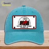 Cant Run With The Big Dogs Novelty License Plate Hat Unconstructed Cotton / Lake Blue