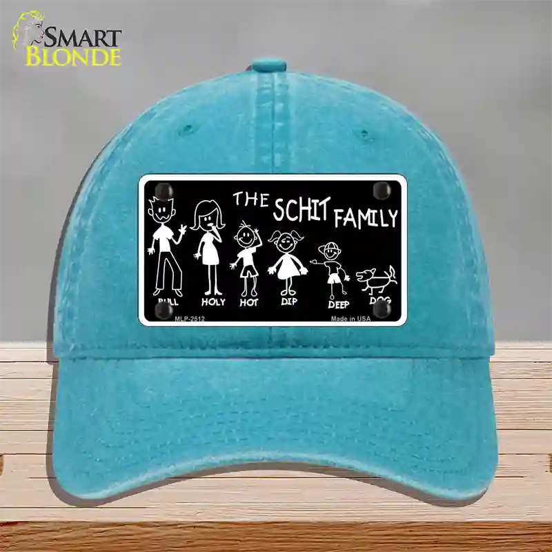 The Schit Family Novelty License Plate Hat Unconstructed Cotton / Lake Blue