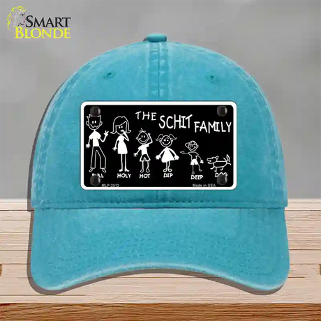 The Schit Family Novelty License Plate Hat Unconstructed Cotton / Lake Blue