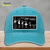 The Shit Family Novelty License Plate Hat Unconstructed Cotton / Lake Blue