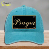 Prayer Novelty License Plate Hat Unconstructed Cotton / Lake Blue