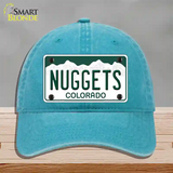 Nuggets Colorado State Novelty License Plate Hat Unconstructed Cotton / Lake Blue