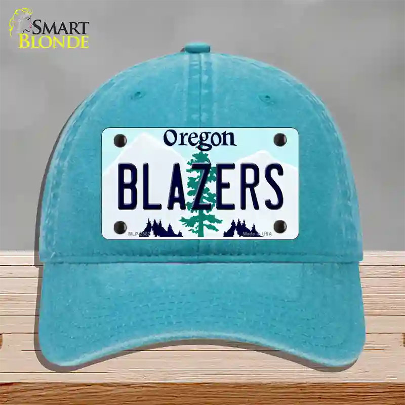 Blazers Oregon State Novelty License Plate Hat Unconstructed Cotton / Lake Blue