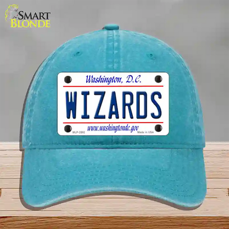 Wizards Washington DC State Novelty License Plate Hat Unconstructed Cotton / Lake Blue