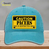 Caution Pacers Novelty License Plate Hat Unconstructed Cotton / Lake Blue