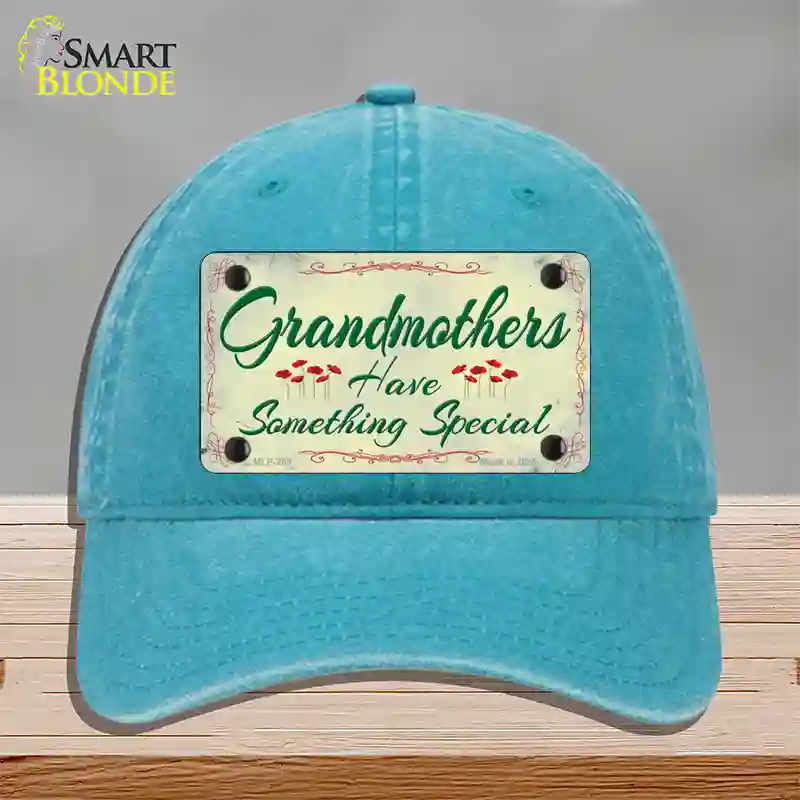 Grandmothers Something Special Novelty License Plate Hat Unconstructed Cotton / Lake Blue