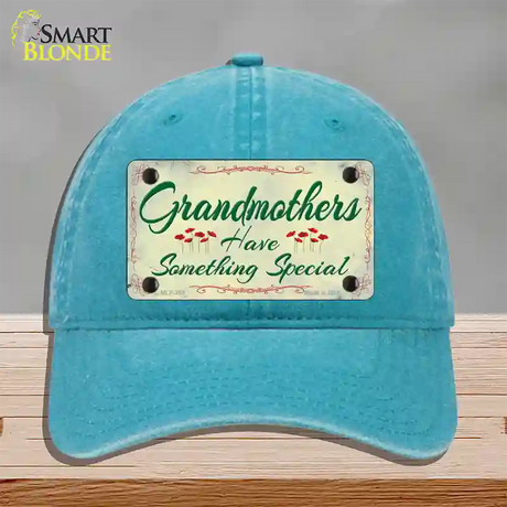 Grandmothers Something Special Novelty License Plate Hat Unconstructed Cotton / Lake Blue