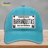 Barranquitas Novelty License Plate Hat Unconstructed Cotton / Lake Blue