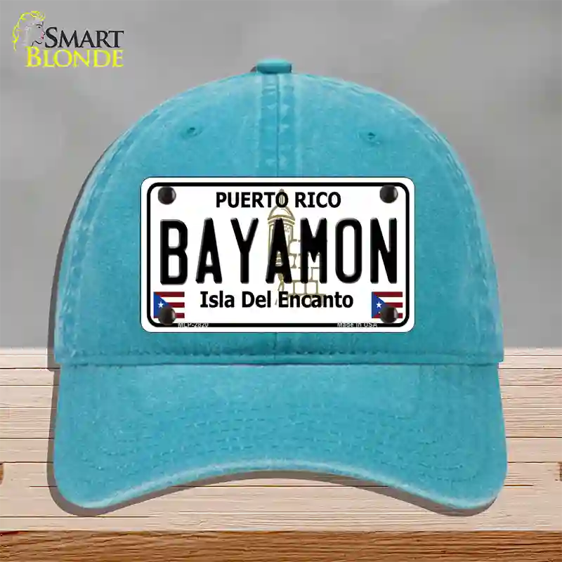 Bayamon Novelty License Plate Hat Unconstructed Cotton / Lake Blue