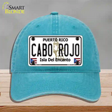 Cabo Rojo Novelty License Plate Hat Unconstructed Cotton / Lake Blue