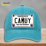 Camuy Novelty License Plate Hat Unconstructed Cotton / Lake Blue