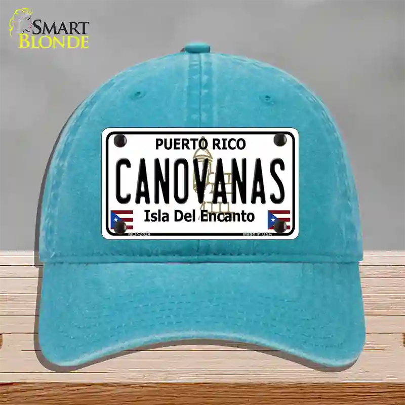 Canovanas Puerto Rico Novelty License Plate Hat Unconstructed Cotton / Lake Blue