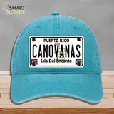 Canovanas Puerto Rico Novelty License Plate Hat Unconstructed Cotton / Lake Blue