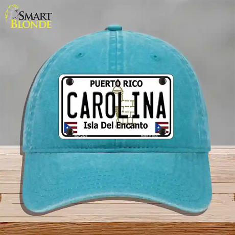 Carolina Novelty License Plate Hat Unconstructed Cotton / Lake Blue