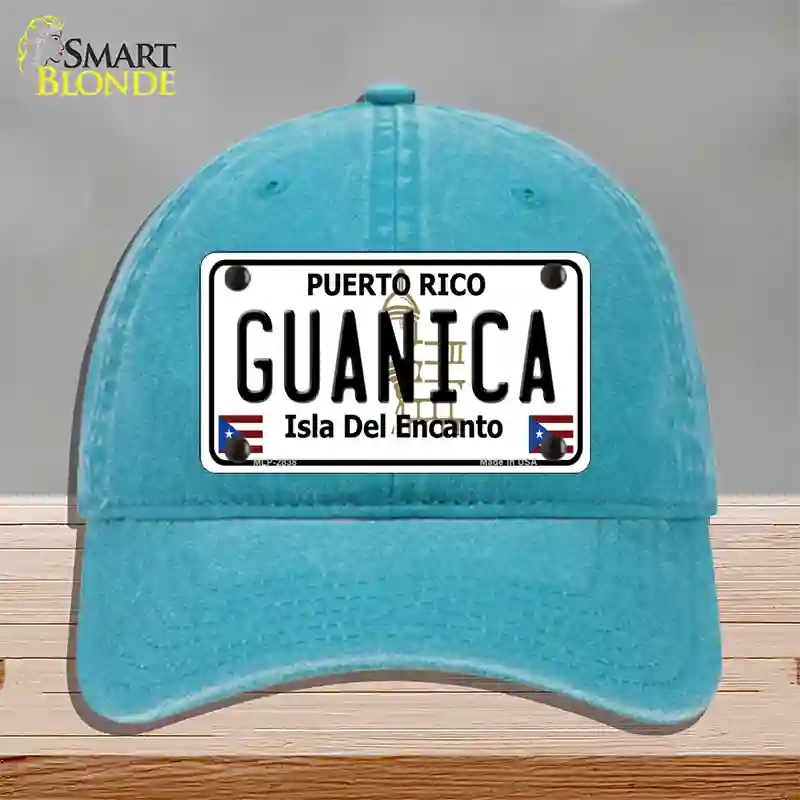 Guanica Puerto Rico Novelty License Plate Hat Unconstructed Cotton / Lake Blue