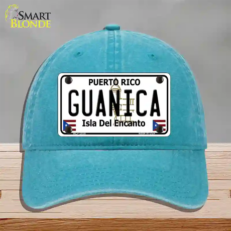 Guanica Puerto Rico Novelty License Plate Hat Unconstructed Cotton / Lake Blue