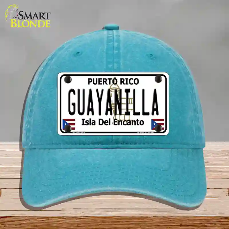 Guayanilla Puerto Rico Novelty License Plate Hat Unconstructed Cotton / Lake Blue