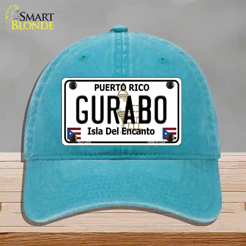 Gurabo Puerto Rico Novelty License Plate Hat Unconstructed Cotton / Lake Blue