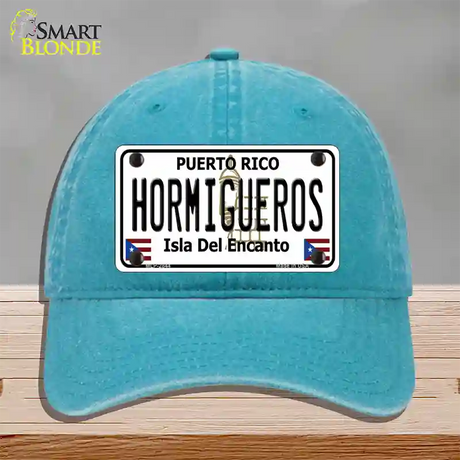 Hormiguesros Puerto Rico Novelty License Plate Hat Unconstructed Cotton / Lake Blue