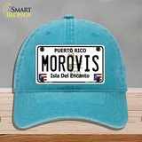 Morovis Puerto Rico Novelty License Plate Hat Unconstructed Cotton / Lake Blue