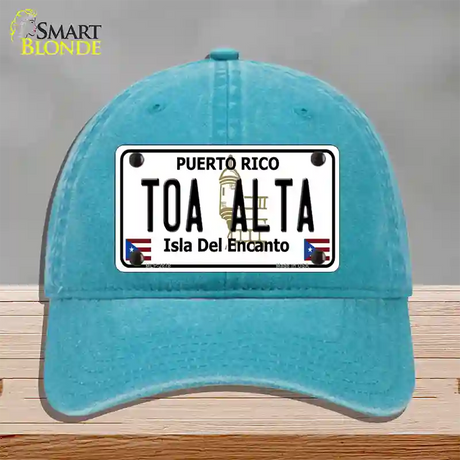 Toa Alta Puerto Rico Novelty License Plate Hat Unconstructed Cotton / Lake Blue